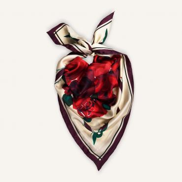 Carré de soie - Rose 2