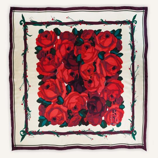 Carré de soie - Rose