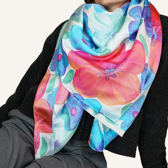 Châle en soie - Flora