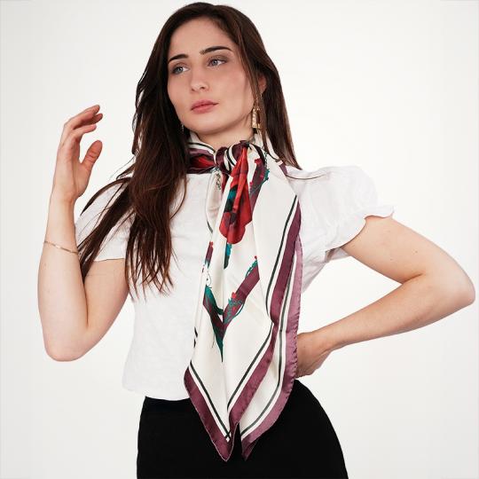 Carré de soie - Rose