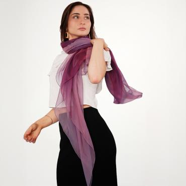 Châle en soie - Violette